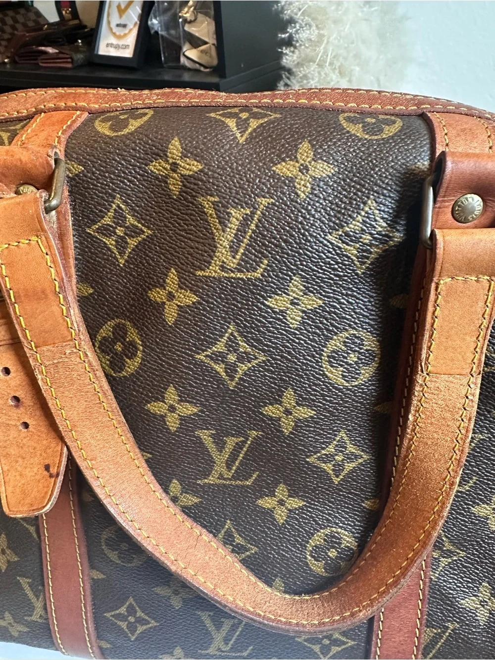 LOUIS VUITTON VINTAGE MONOGRAM SAC SOUPLE 35 DUFFLE BAG